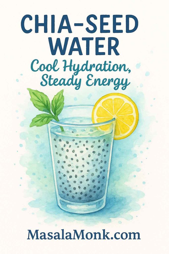Chia-Seed Water – Hydration and Omega-3 Anti-Inflammatory Power – MasalaMonk.com
