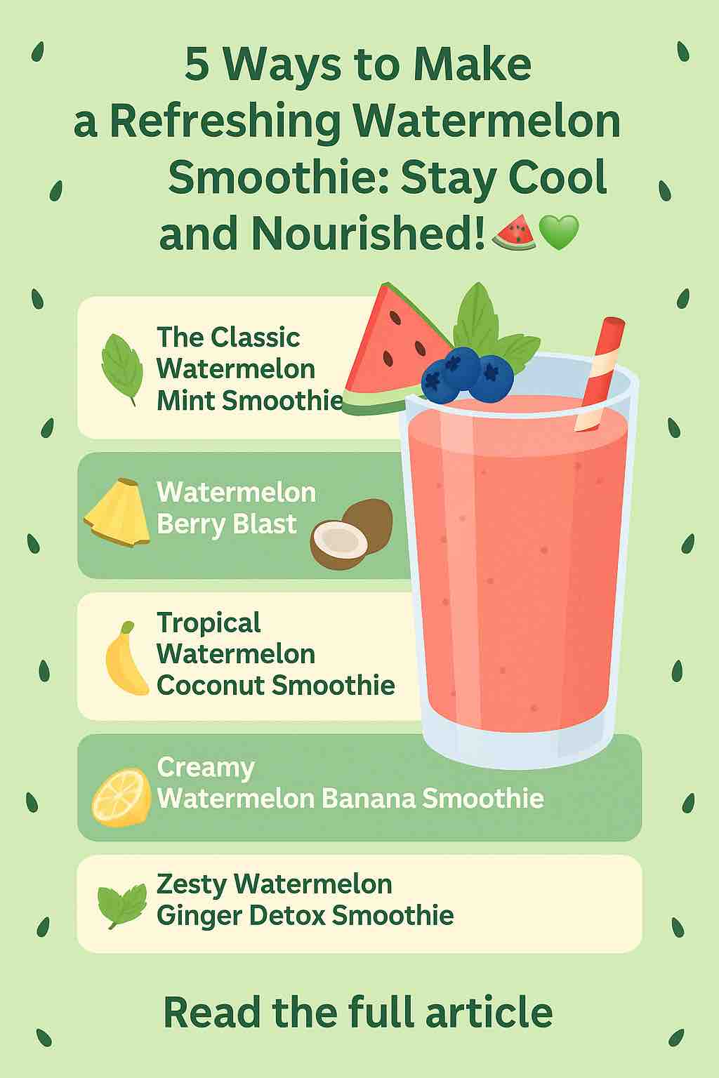 5 Ways to Make a Refreshing Watermelon Smoothie: Stay Cool and Nourished!