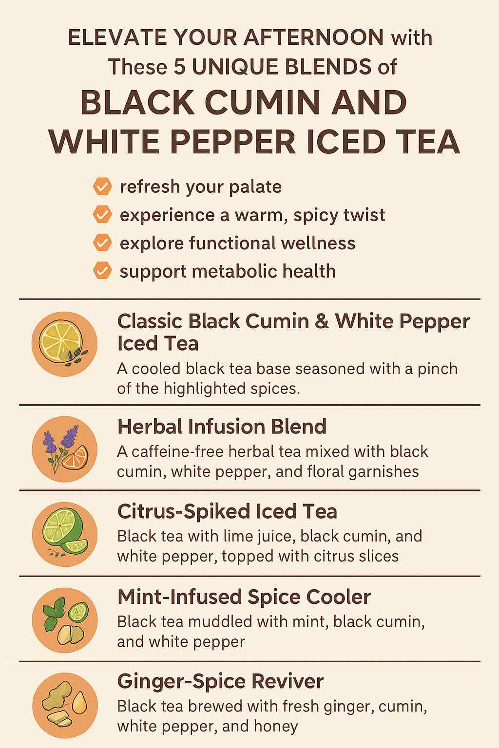 BLACK CUMIN AND WHITE PEPPER ICED TEA