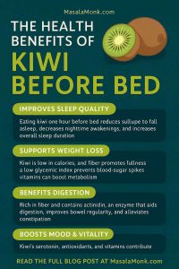 HEALTH BENEFITS OF KIWI BEFORE BED