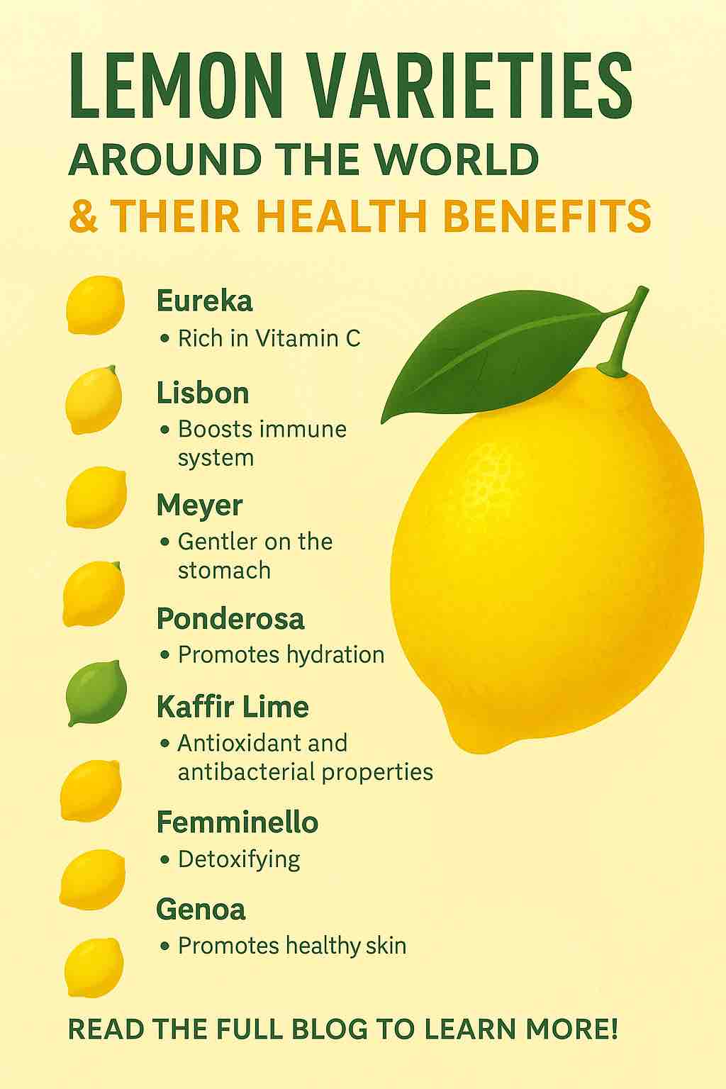 LEMON VARIETIES AROUND THE WORLD & THEIR HEALTH BENEFITS