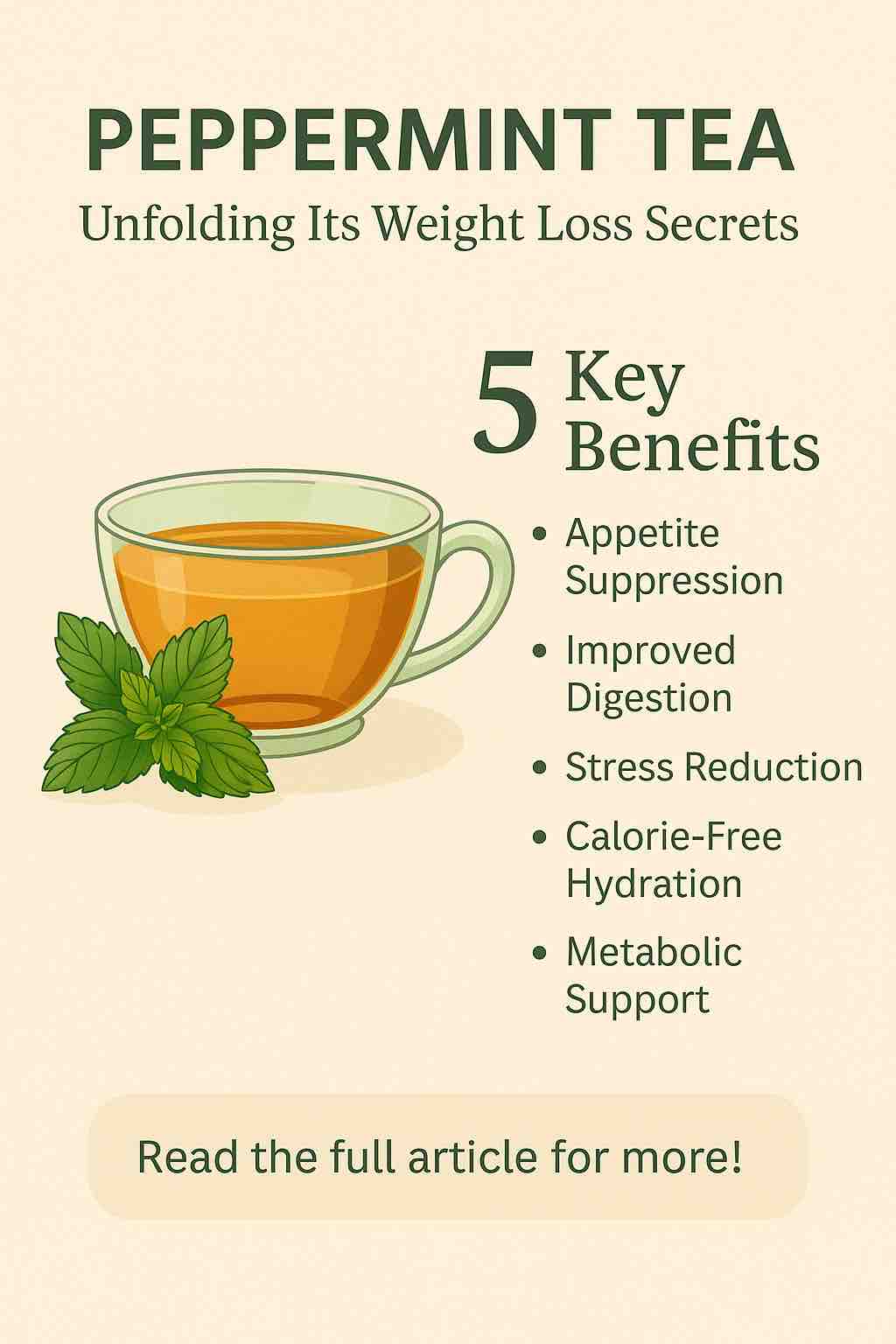 PEPPERMINT TEA Unfolding Its Weight Loss Secrets 5 Key Benefits