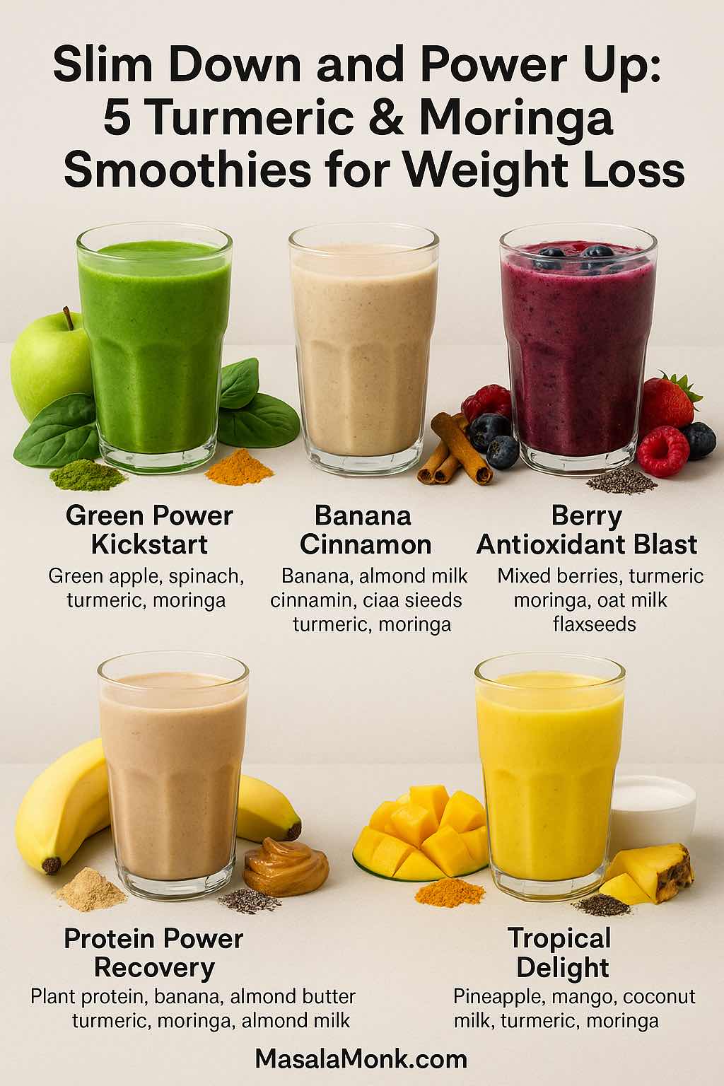 Turmeric & Moringa Smoothies for Weight Loss