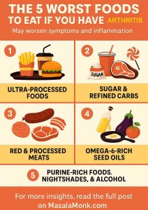 5 Worst Foods to Eat if you have Arthritis