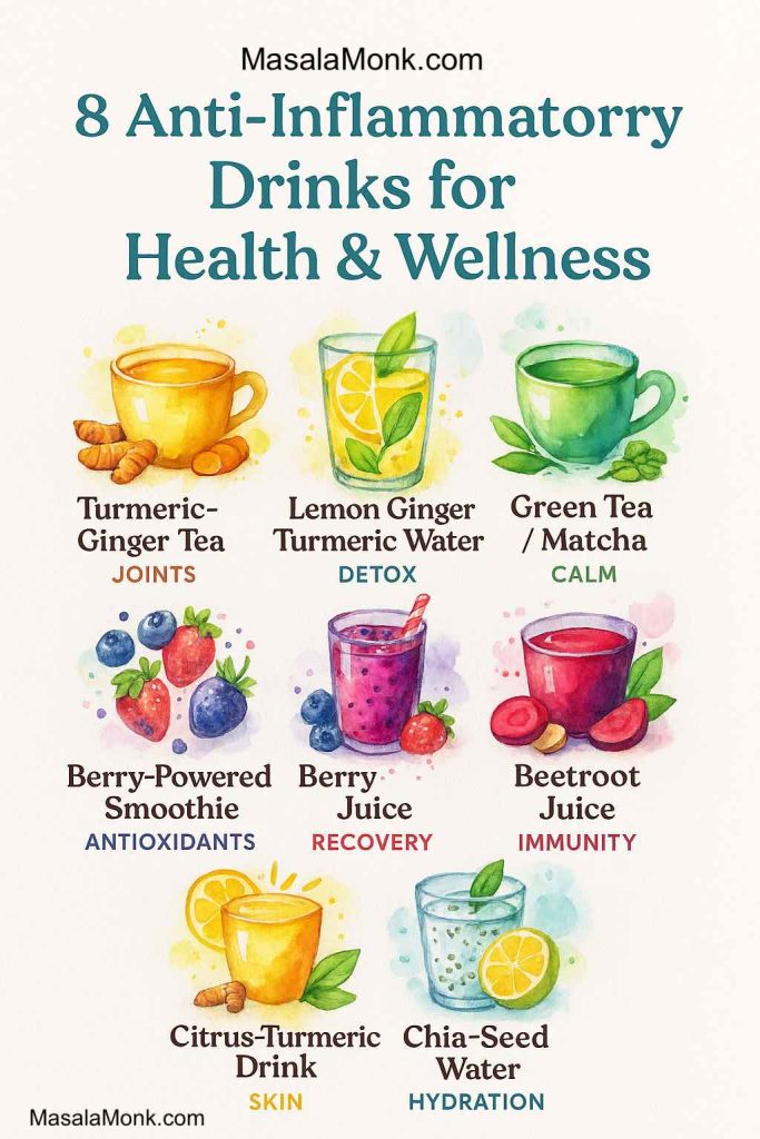 8 Anti-Inflammatory Drinks for Health & Wellness - Masala Monk