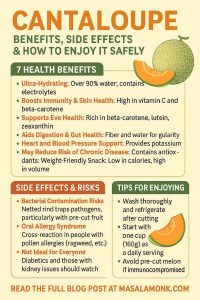 CANTALOUPE BENEFITS, SIDE EFFECTS