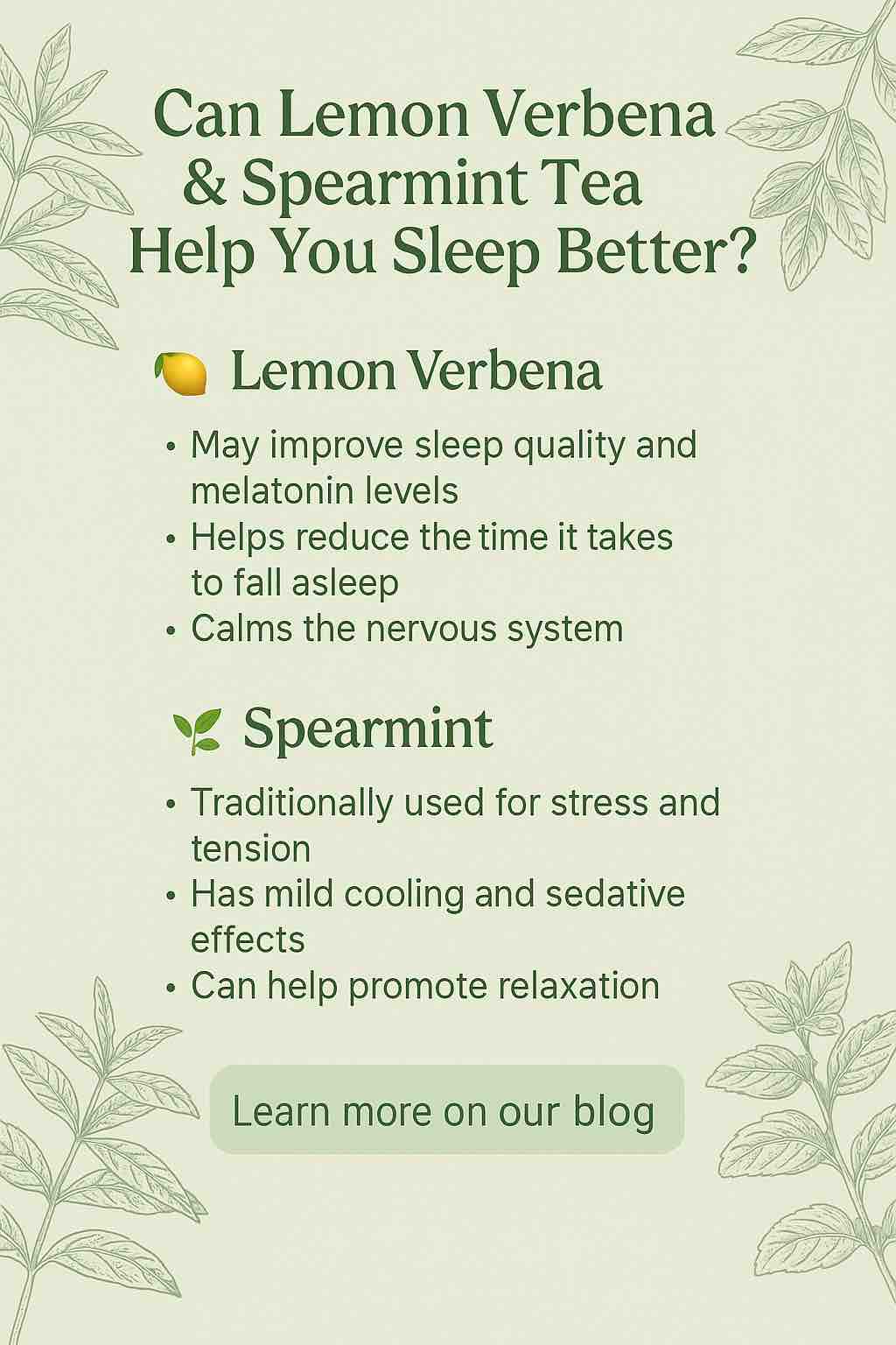 Can Lemon Verbena & Spearmint Tea Help You Sleep Better?