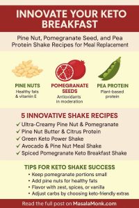 INNOVATE YOUR KETO BREAKFAST Pine Nut, Pomegranate Seed, and Pea Protein Shake Recipes for Meal Replacement