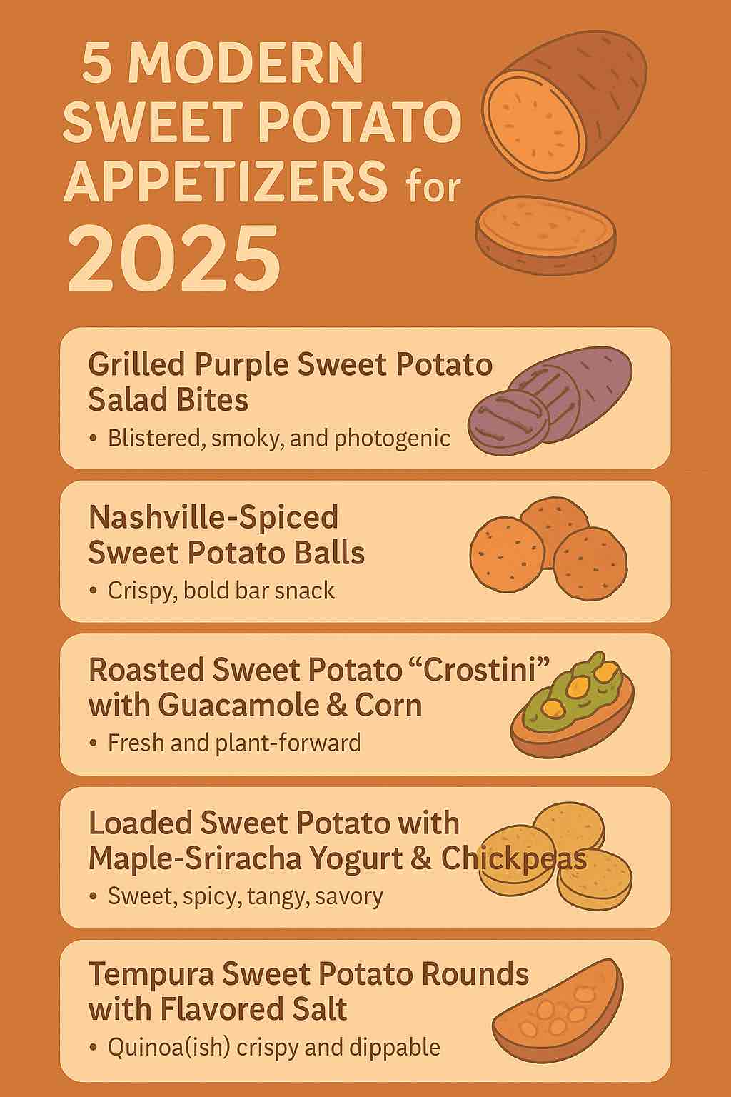 SWEET POTATO APPETIZERS