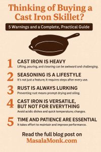 Cast Iron Skillet - 5 Warnings