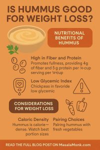 IS HUMMUS GOOD FOR WEIGHT LOSS?