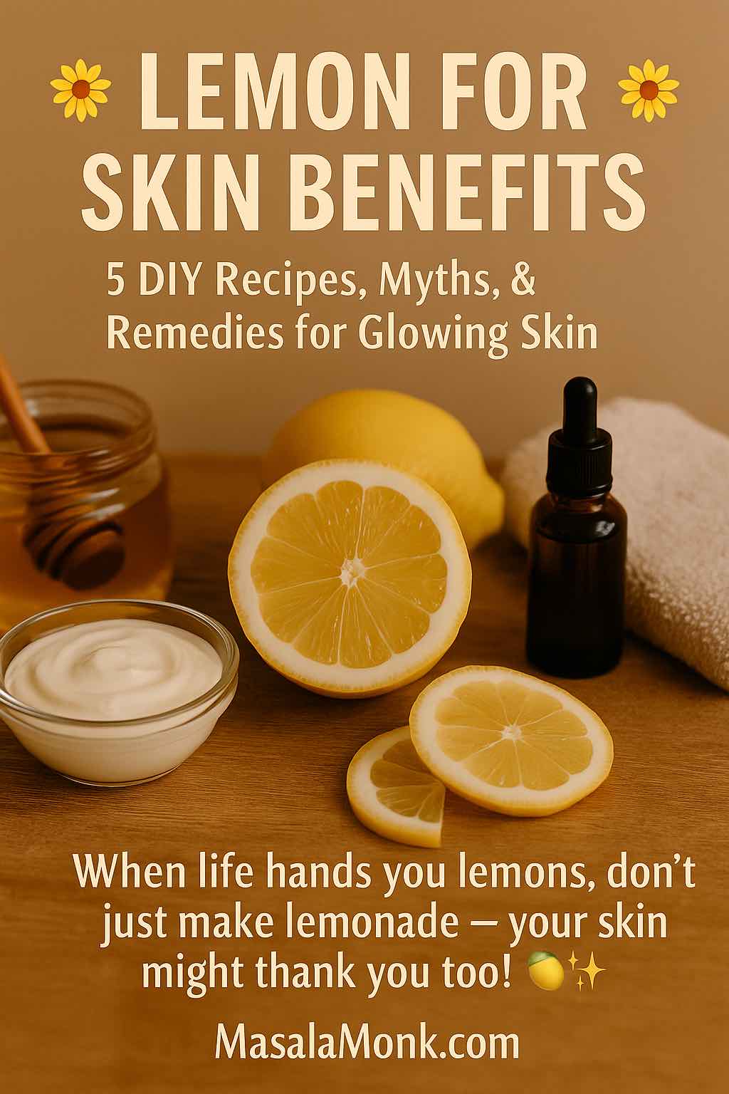 LEMON FOR SKIN BENEFITS 5 DIY Recipes, Myths, & Remedies for Glowing Skin