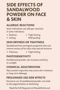 SIDE EFFECTS OF SANDALWOOD POWDER ON FACE & SKIN