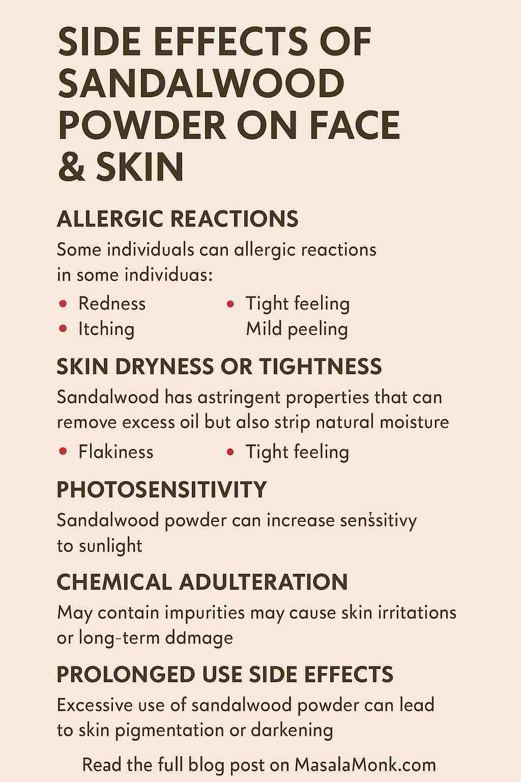 SIDE EFFECTS OF SANDALWOOD POWDER ON FACE & SKIN