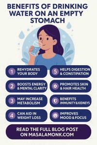 BENEFITS OF DRINKING WATER ON AN EMPTY STOMACH