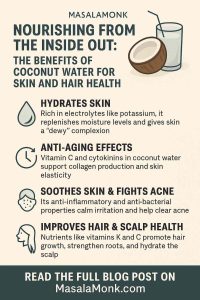 COCONUT WATER FOR SKIN AND HAIR
