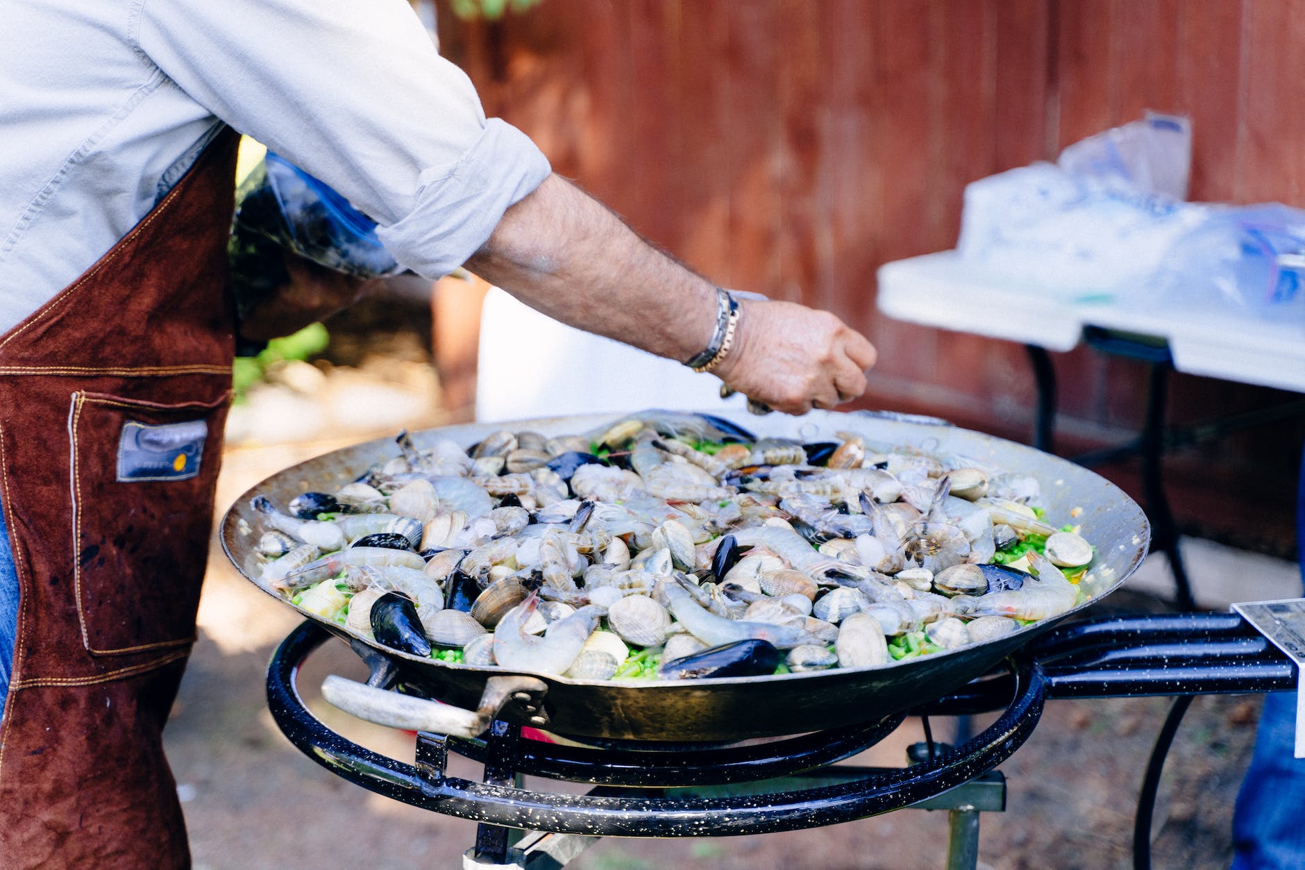 seafood in wok