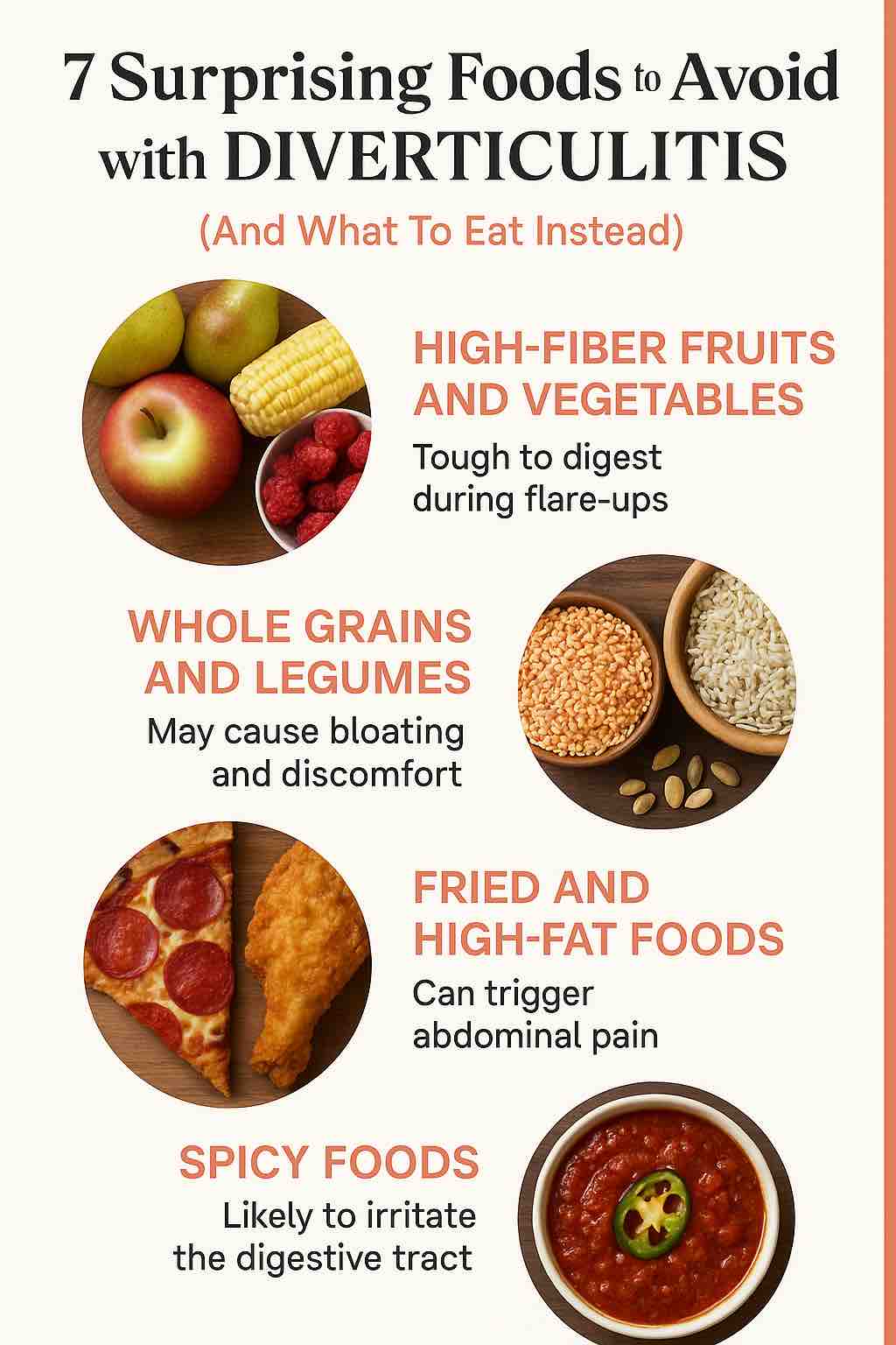 7 Surprising Foods to Avoid with DIVERTICULITIS (And What To Eat Instead)
