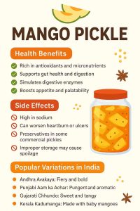 Mango Pickle -Benefits, Side Effects, Variations, & a lot more.