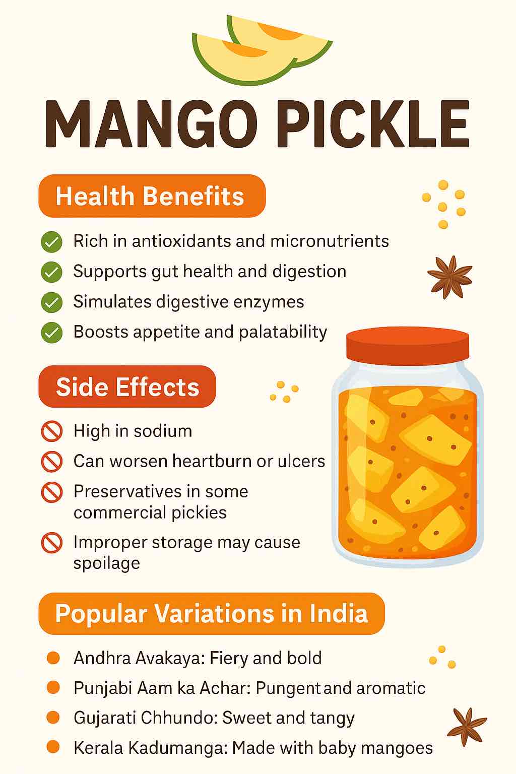 Mango Pickle -Benefits, Side Effects, Variations, & a lot more.