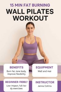 15 MIN FAT BURNING WALL PILATES WORKOUT