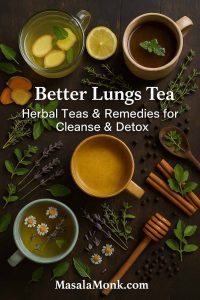Better Lungs Tea – Herbal teas and remedies for lung cleanse, detox, cough relief, immunity, and respiratory health – MasalaMonk.com blog post hero image