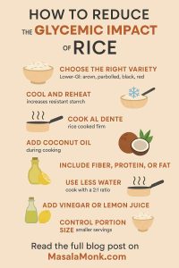 REDUCE THE GLYCEMIC IMPACT oF RICE
