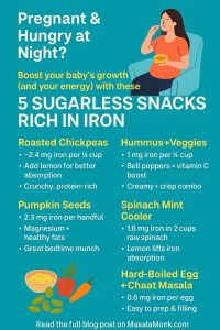 Sugarless Snacks Rich in Iron for Pregnant Nights