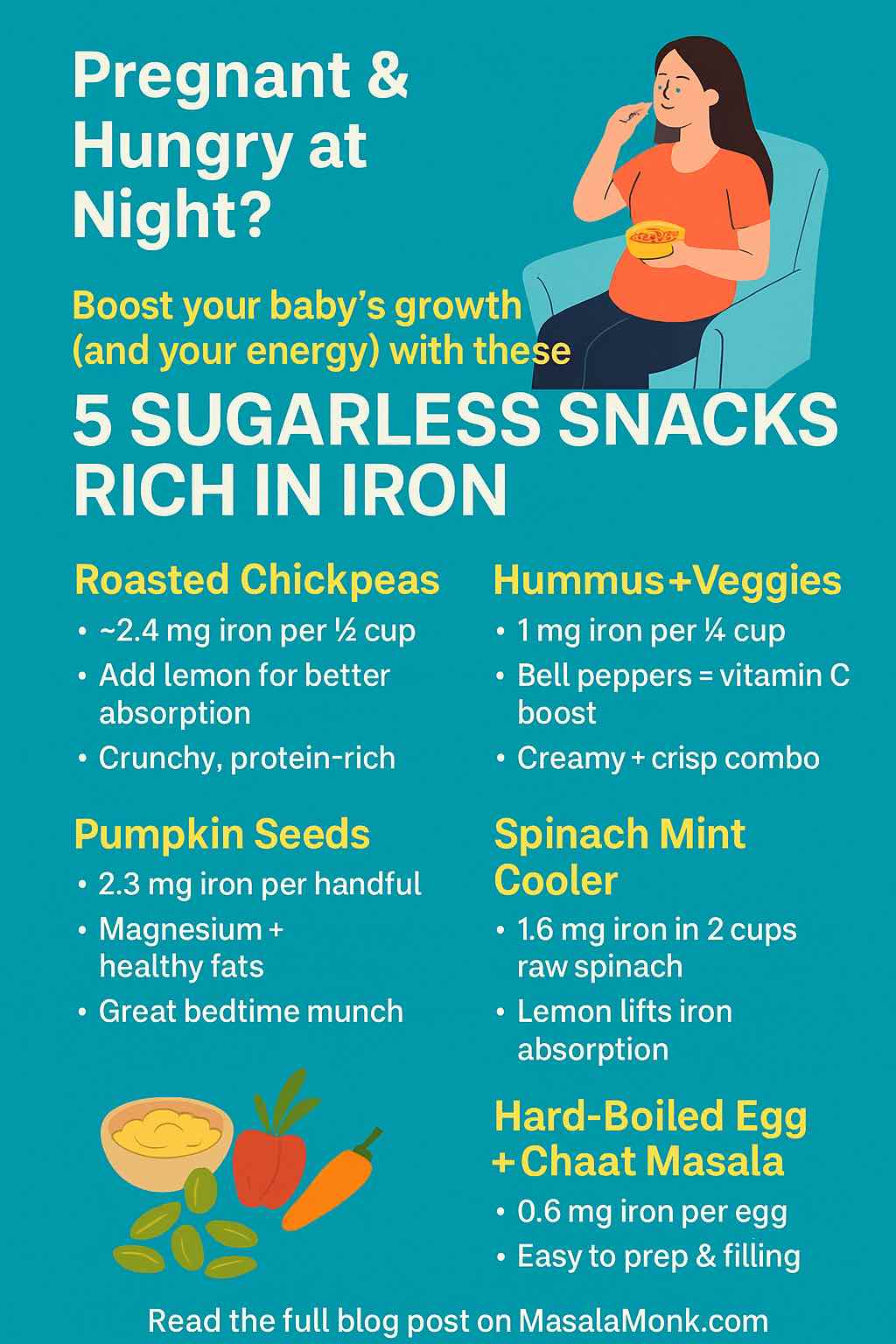 Sugarless Snacks Rich in Iron for Pregnant Nights