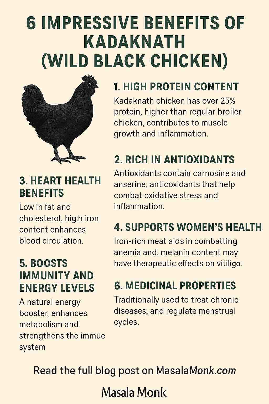 6 IMPRESSIVE BENEFITS OF KADAKNATH (WILD BLACK CHICKEN)