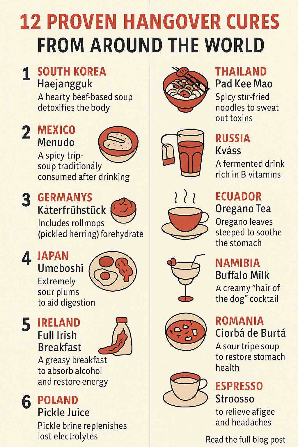 12 PROVEN HANGOVER CURES FROM AROUND THE WORLD