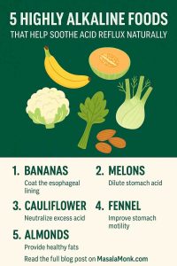 5 Highly Alkaline Foods for Acid Reflux