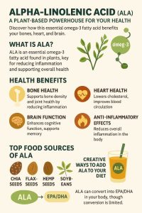 Alpha-Linolenic Acid (ALA): The Plant-Based Omega-3 That Fuels Bone, Brain, and Heart Health