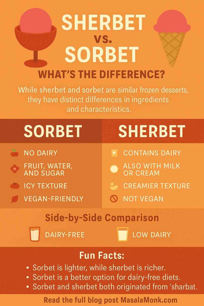 Sherbet and Sorbet Difference - Masala Monk