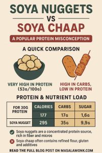 SOYA NUGGETS VS SOYA CHAAP