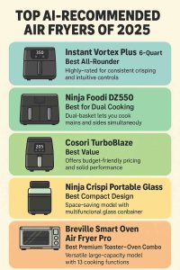 TOP AI-RECOMMENDED AIR FRYERS OF 2025