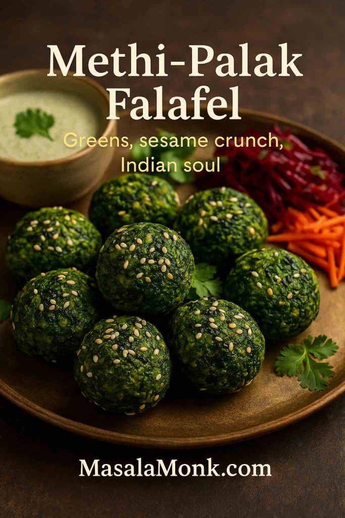 Methi-Palak Falafel: Greens for the Soul