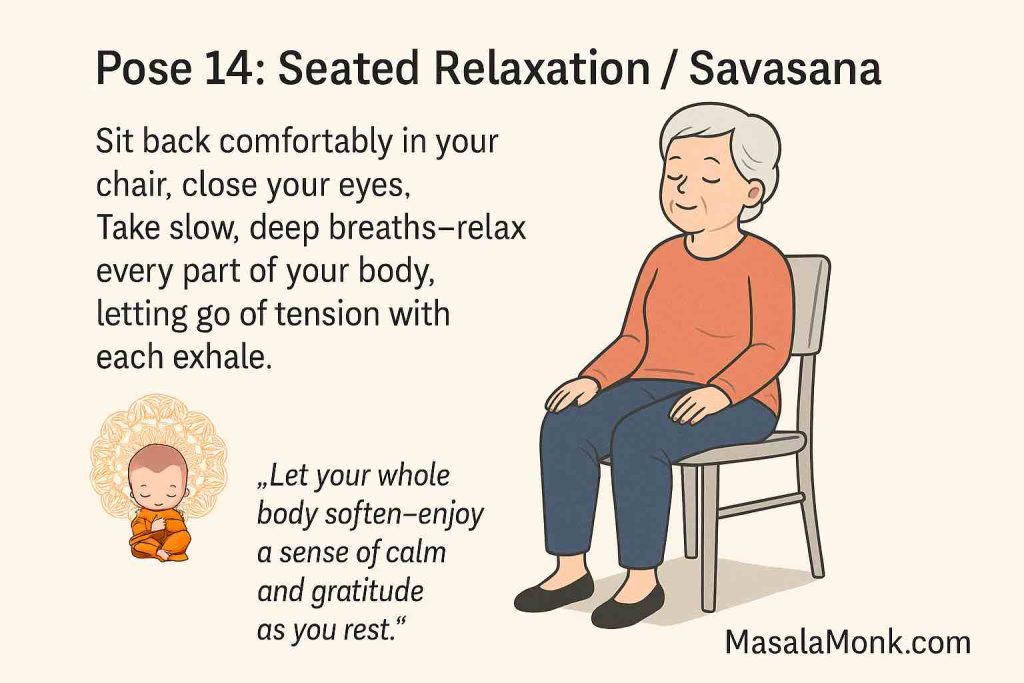 Pose 14: Seated Relaxation / Savasana