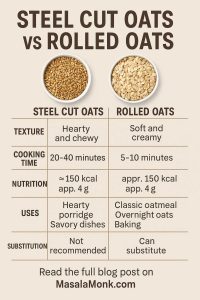 STEEL CUT OATS VS ROLLED OATS