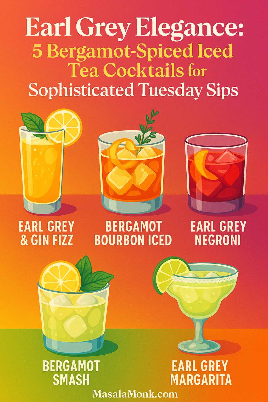 Bergamot-Spiced Iced Tea Cocktails
