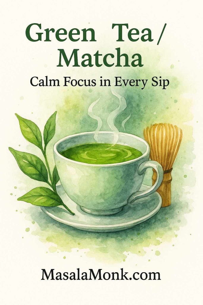 Green Tea Matcha – Antioxidant-Rich Calming Beverage for Wellness – MasalaMonk.com