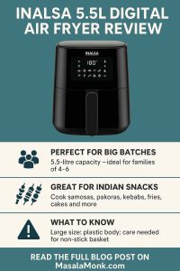 INALSA 5.5L DIGITAL AIR FRYER REVIEW