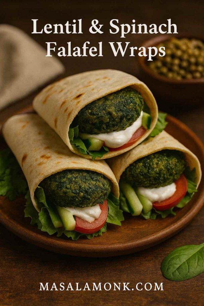 Lentil & Spinach Falafel Wraps