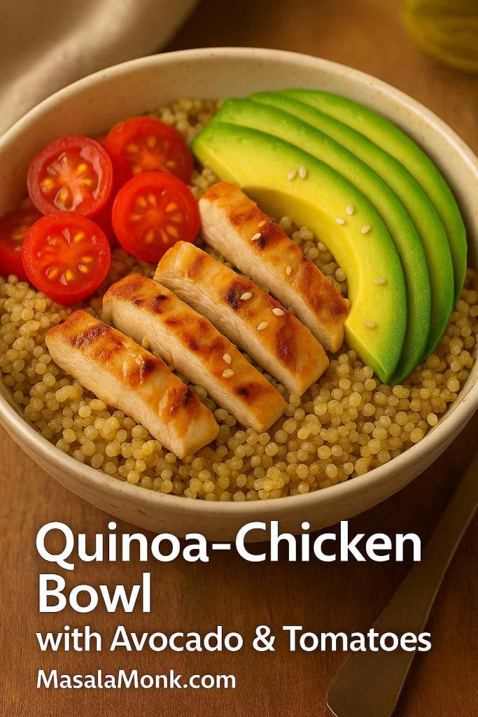 Quinoa-Chicken Bowl with Avocado & Tomatoes
