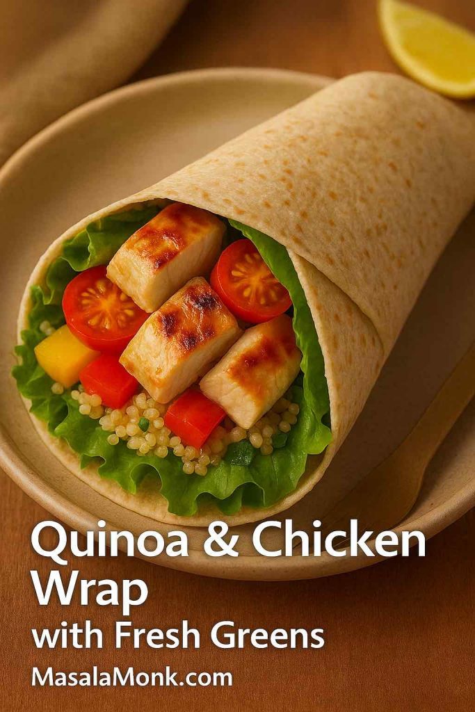 Quinoa & Chicken Wrap with Fresh Greens