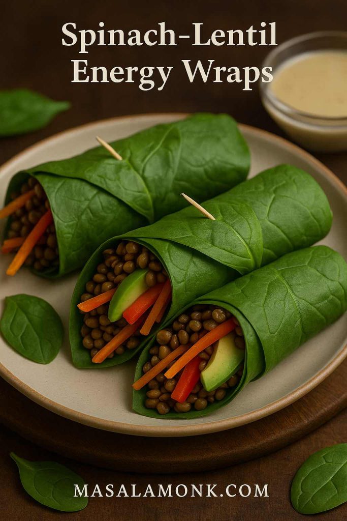 Spinach-Lentil Energy Wraps