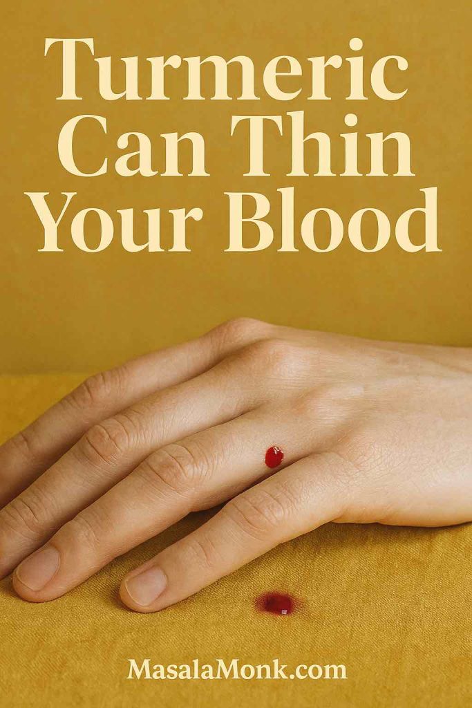 Hand bleeding – blood thinning side effect of turmeric.