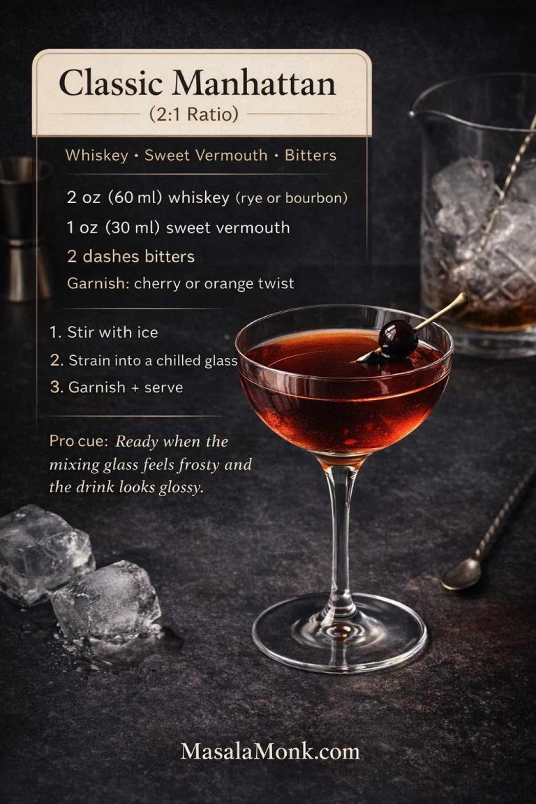 Manhattan Cocktail Recipe: Classic Ratio, Ingredients, Variations ...