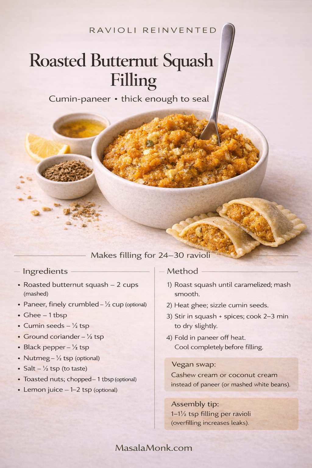 Easy Ravioli Recipe: 6 Fillings + 4 Sauces with Indian Twists | Masala Monk