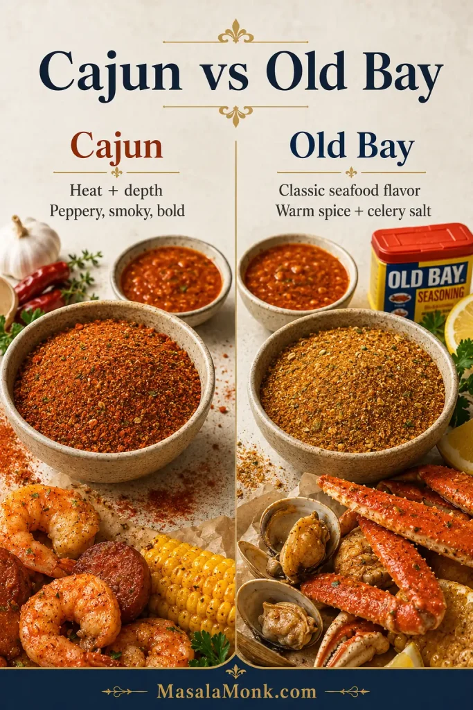 Cajun versus Old Bay seafood boil sauce guide.